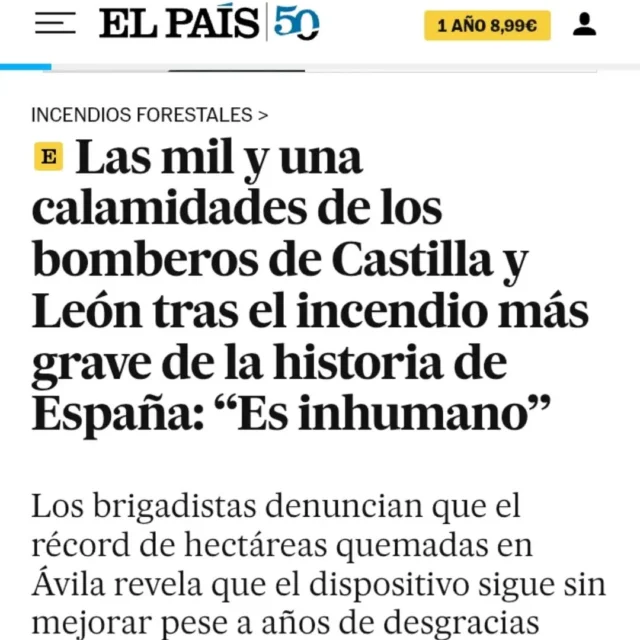 Merece mucho la pena leer este artículo. Hay que cambiar muchas cosas.https://elpais.com/espana/2026-08-21/las-mil-y-una-calamidades-de-los-bomberos-de-castilla-y-leon-tras-el-incendio-mas-grave-de-la-historia-de-espana-es-inhumano.html